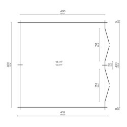 Klovborg Brndeskur 16 m2