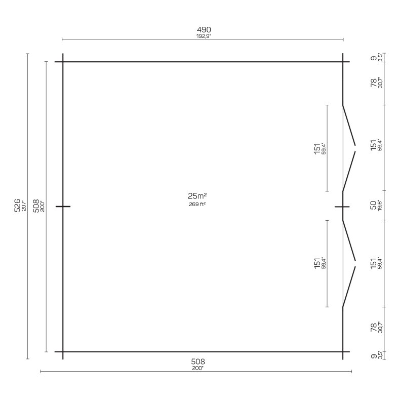 Linde Brndeskur 25 m2