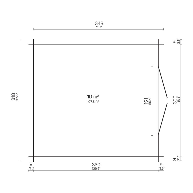 Malling Brndeskur 10 m2
