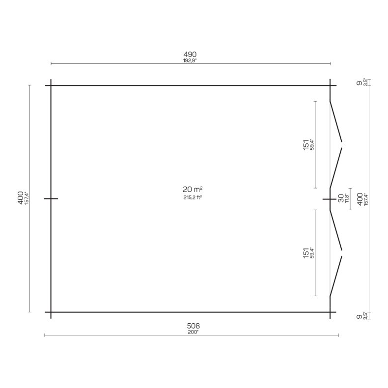 Skarrild Brndeskur 20 m2