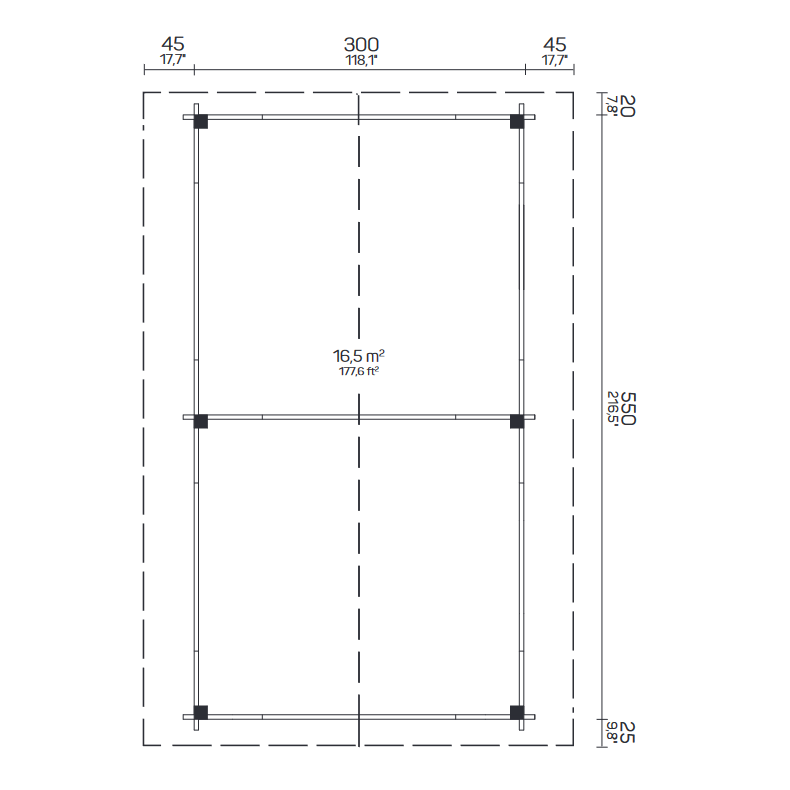 Billum Carport 16,5 m2
