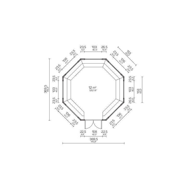 Ribe Grill Pavillon 12 m2