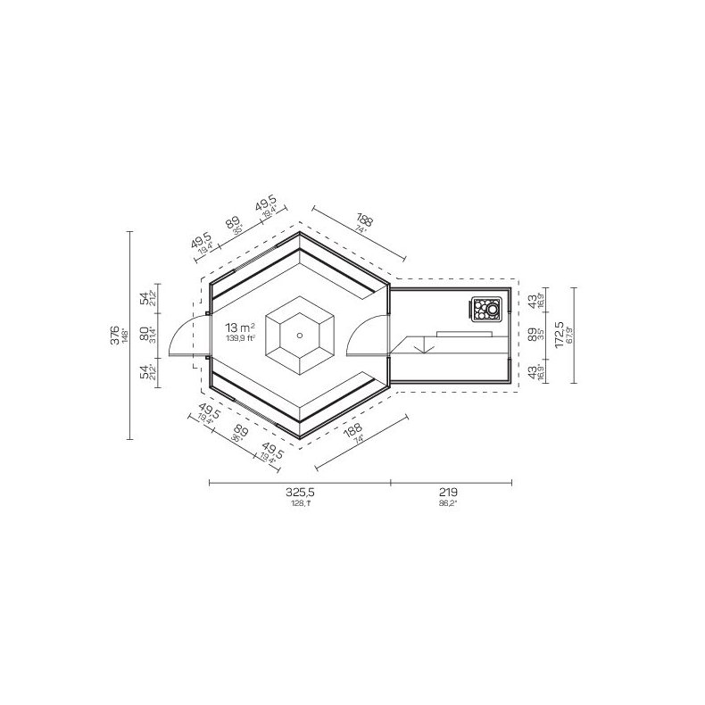 Skagen Sauna og Grillhytte 13 m2