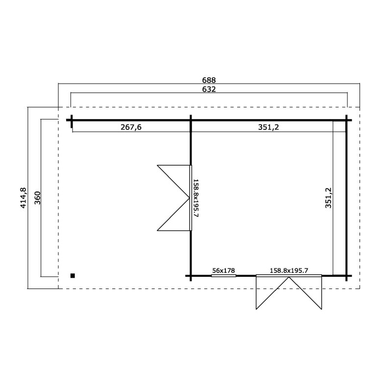Assens Havehus 12,33 m2