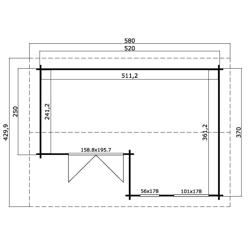 Sundby Havehus 15,36 m2
