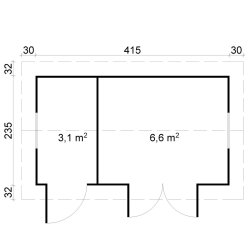 Aabybro Havehus 9,7 m2