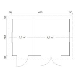 Almind Havehus 14,8 m2