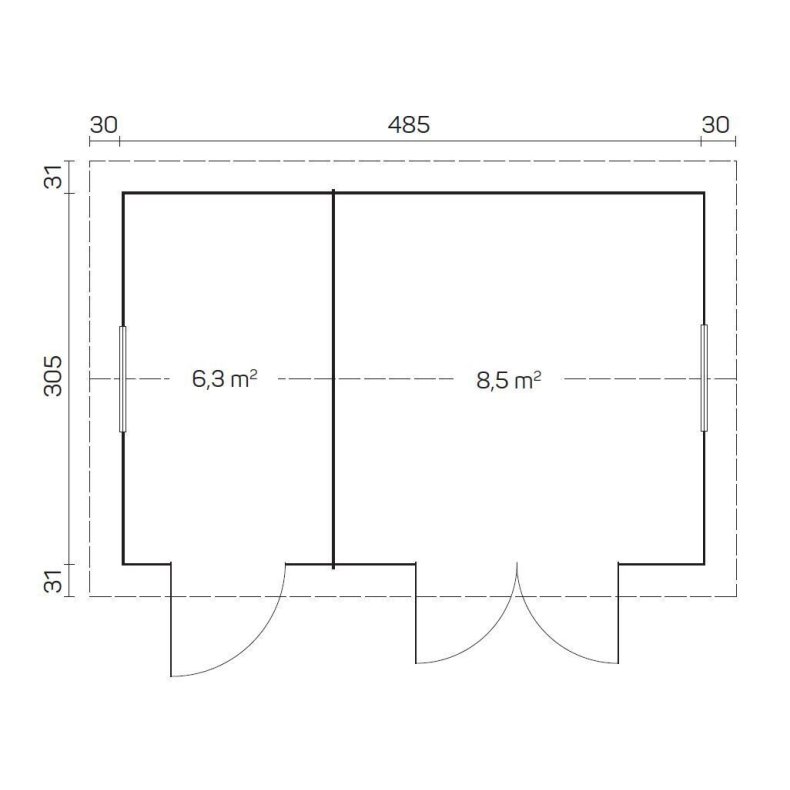 Almind Havehus 14,8 m2
