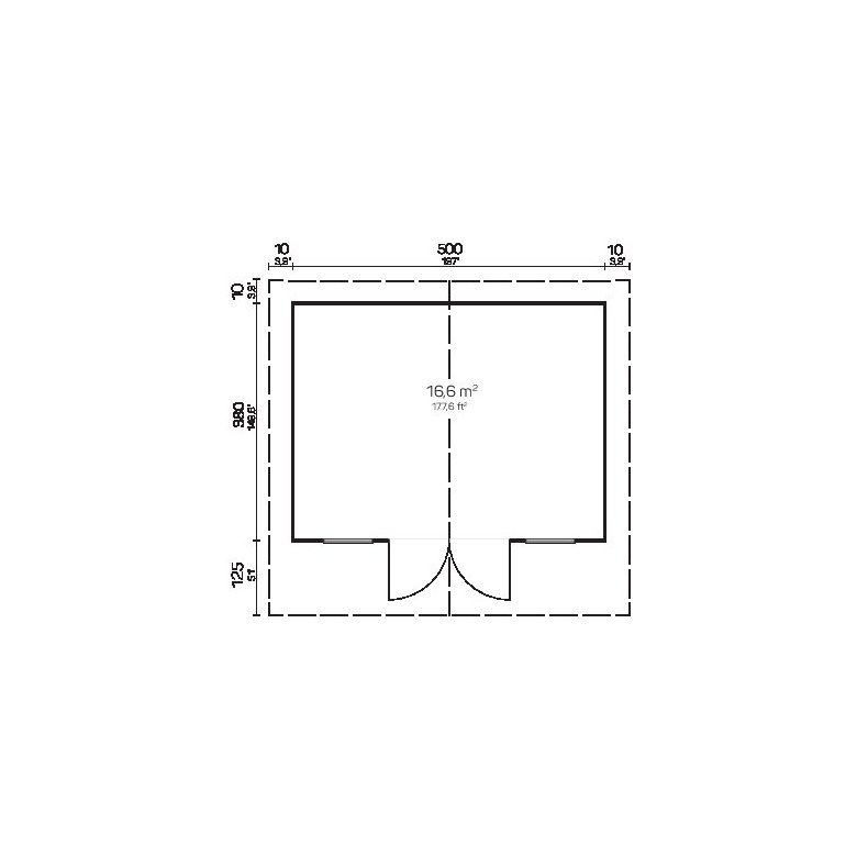 Glesborg Havehus 16,6 m2
