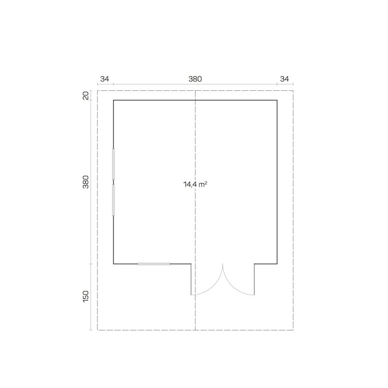 Pandrup Havehus 14,4 m2