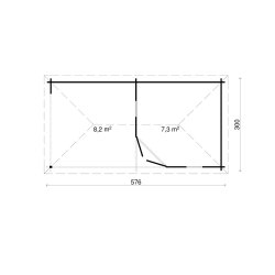 Stoholm Havehus 15,5 m2 (7,3 m2)