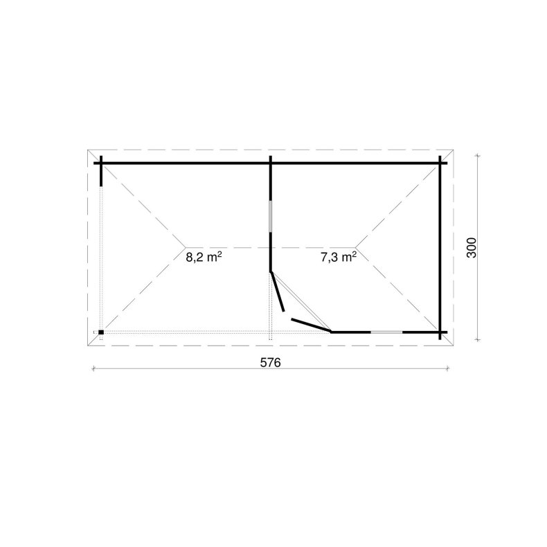 Stoholm Havehus 15,5 m2 (7,3 m2)