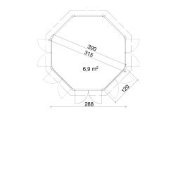 Melby Pavillon 6,9 m2