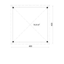 Herlev Pergola 14,4 m2