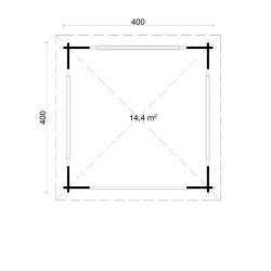 Saltum Pergola 14,4 m2