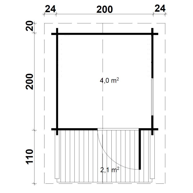 Bording Saunahytte 4 m2