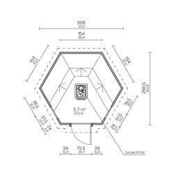 Maribo Saunahytte 6 m2